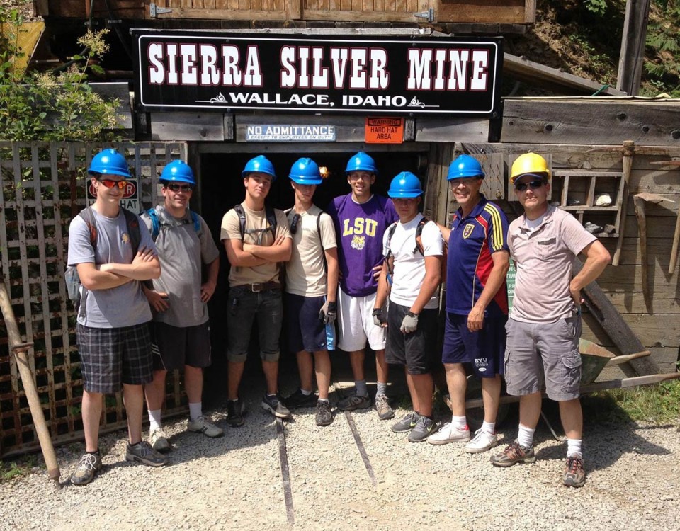 Boys Scouts on tour at the Mine